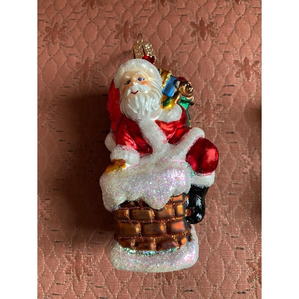 Twelve 25 Santa In Chimney Christmas Ornament America's Favorite s25
